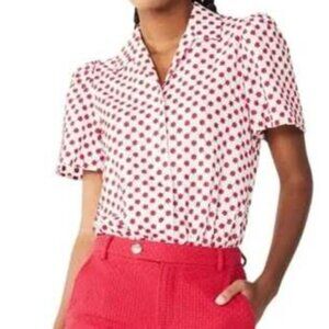 Draper James RSVP Bodysuit Red White Flower Large